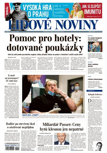 Obálka e-magazínu Lidové noviny 6.5.2020