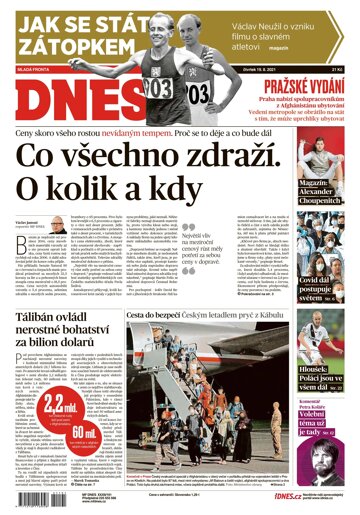 Obálka e-magazínu MF Dnes 19.8.2021