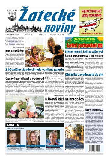 Obálka e-magazínu Žatecké noviny 27/2016