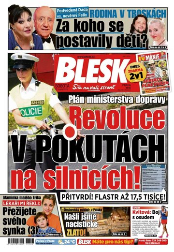 Obálka e-magazínu Blesk 22.8.2015