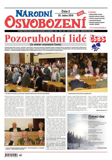 Obálka e-magazínu Národní Osvobození 2/2016