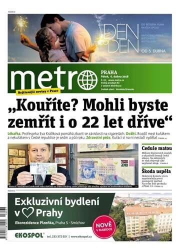 Obálka e-magazínu deník METRO 6.4.2018