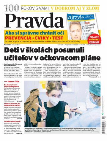 Obálka e-magazínu Pravda 15. 2. 2021