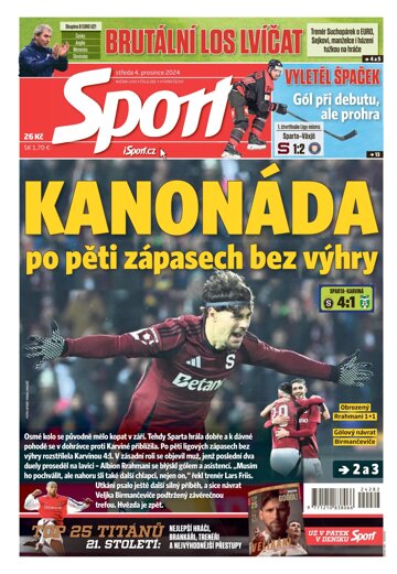 Obálka e-magazínu Sport 4.12.2024