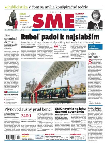 Obálka e-magazínu SME 3/12/2104