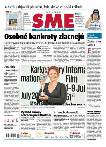 Obálka e-magazínu SME 11.7.2016