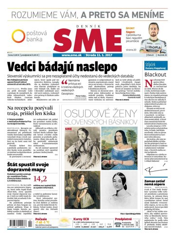 Obálka e-magazínu SME 11.1.2017