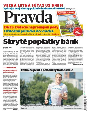 Obálka e-magazínu Pravda Denníik 2.8.2017