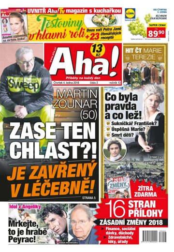 Obálka e-magazínu AHA! 4.1.2018