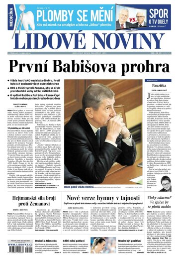 Obálka e-magazínu Lidové noviny 17.1.2018