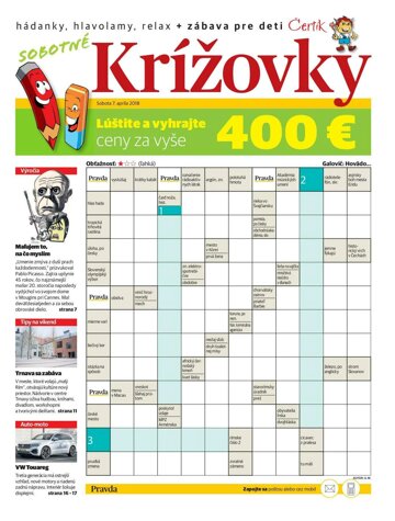 Obálka e-magazínu Krížovky 7.4.2018