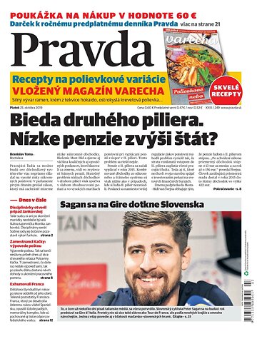 Obálka e-magazínu Pravda 25. 10/2019