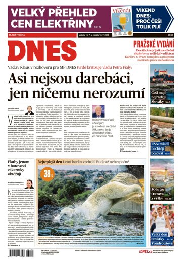 Obálka e-magazínu MF Dnes 15.7.2023