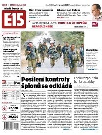 Obálka e-magazínu E15 6.8.2014