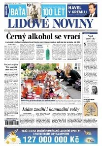 Obálka e-magazínu Lidové noviny 12.9.2014