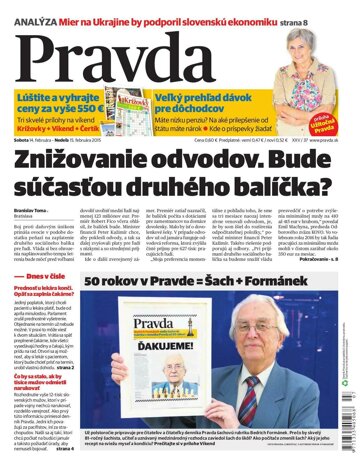 Obálka e-magazínu Pravda 14.2.2015