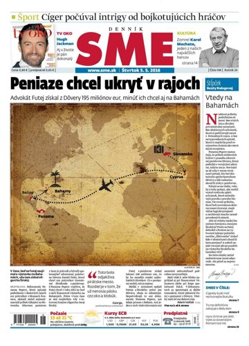 Obálka e-magazínu SME 5.5.2016