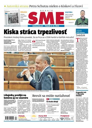 Obálka e-magazínu SME 4.11.2016