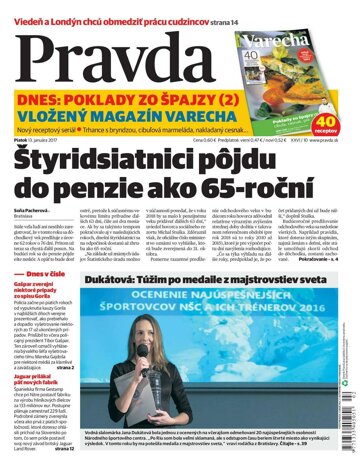 Obálka e-magazínu Pravda 13. 1. 2017