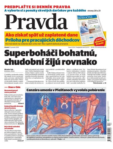 Obálka e-magazínu Pravda 23. 1. 2018