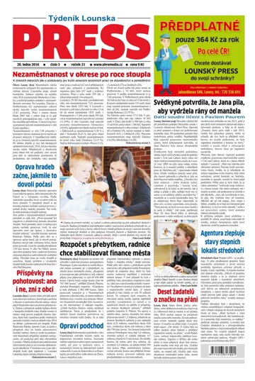 Obálka e-magazínu Lounský press 3/2016