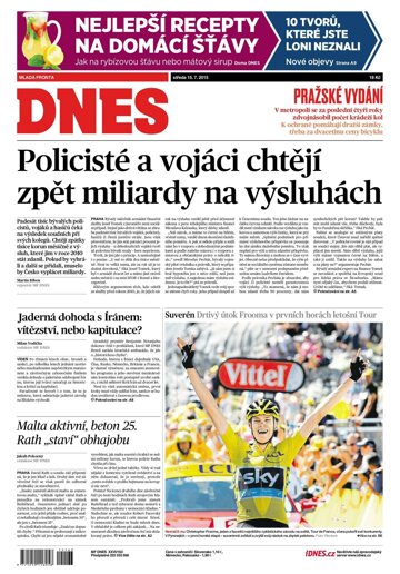 Obálka e-magazínu MF Dnes 15.7.2015