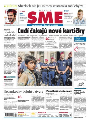 Obálka e-magazínu SME 3.9.2015