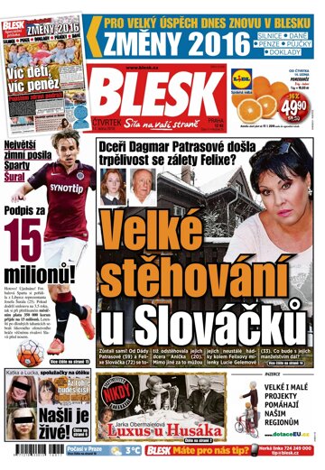 Obálka e-magazínu Blesk 14.1.2016