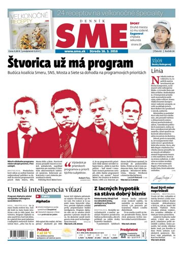 Obálka e-magazínu SME 16.3.2016