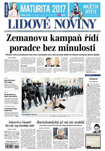 Obálka e-magazínu Lidové noviny 2.5.2017