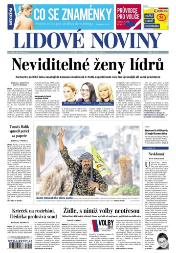 Obálka e-magazínu Lidové noviny 18.10.2017