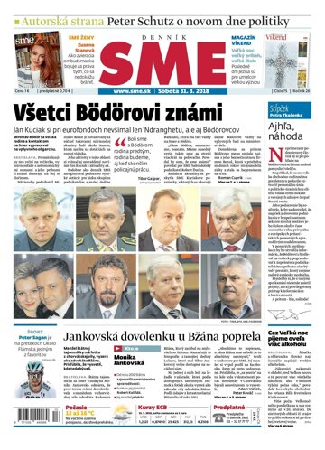 Obálka e-magazínu SME 31.3.2018