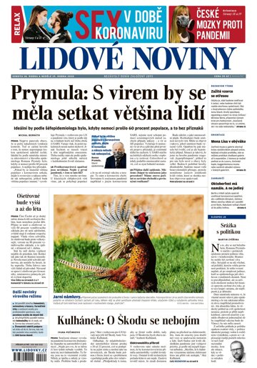 Obálka e-magazínu Lidové noviny 18.4.2020