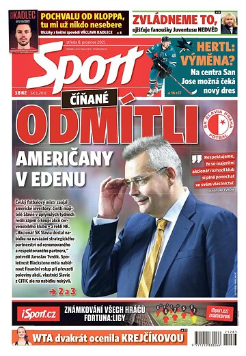 Obálka e-magazínu Sport 8.12.2021