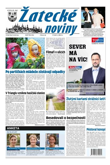 Obálka e-magazínu Žatecké noviny 40/2016