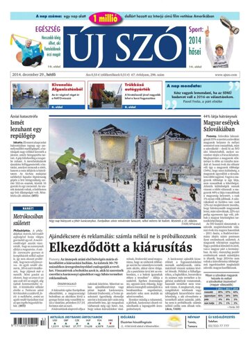 Obálka e-magazínu Új Szó 29.12.2014