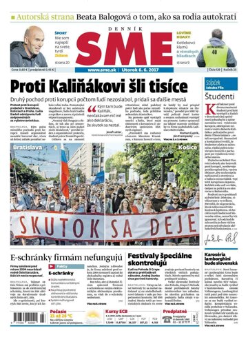 Obálka e-magazínu SME 6.6.2017