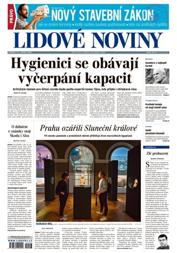 Obálka e-magazínu Lidové noviny 31.8.2020