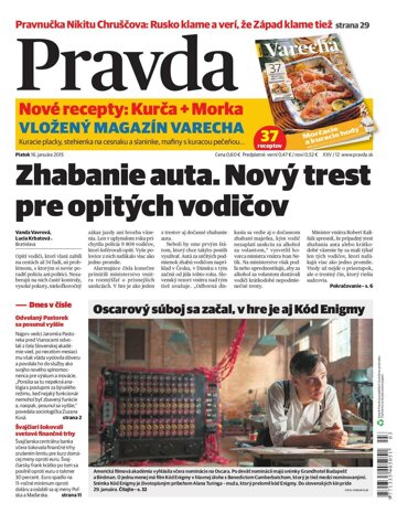 Obálka e-magazínu Pravda 16. 1. 2015