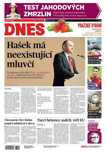 Obálka e-magazínu MF Dnes 19.7.2016