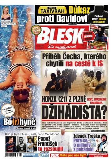 Obálka e-magazínu Blesk 2.8.2016