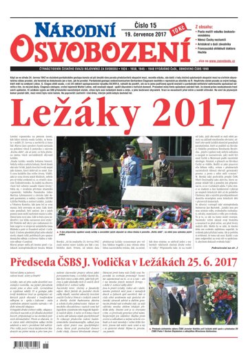 Obálka e-magazínu Národní Osvobození 15/2017