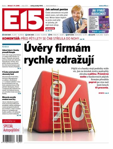 Obálka e-magazínu E15 7.11.2018