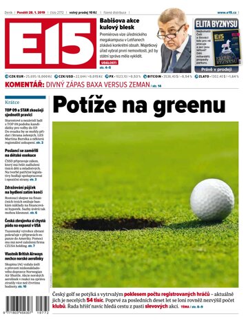 Obálka e-magazínu E15 28.1.2019