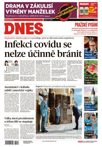 Obálka e-magazínu MF Dnes 27.8.2021