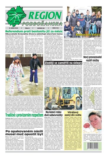 Obálka e-magazínu Region Podbořanska 1/2015