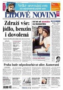 Obálka e-magazínu Lidové noviny 8.11.2013