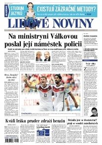 Obálka e-magazínu Lidové noviny 17.6.2014