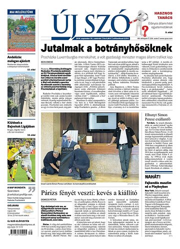 Obálka e-magazínu Új Szó 29.9.2016