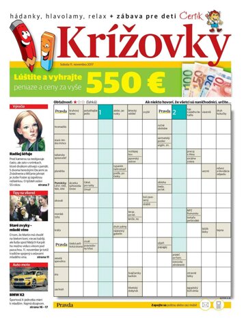 Obálka e-magazínu Krížovky 11. 11. 2017